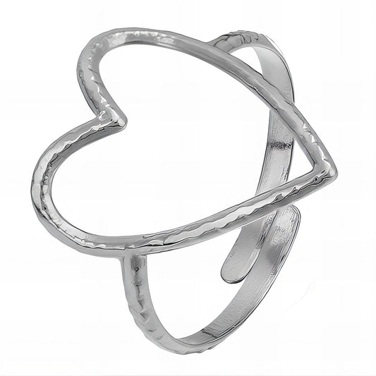 Stainless steel  Heart finger ring, Intensity - The Best Accessory
