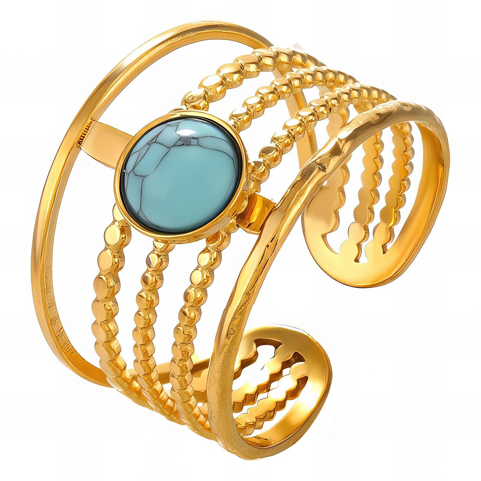 18K gold plated Stainless steel finger ring, Intensity - The Best Accessory