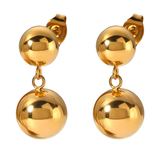 18K Gold Plated Stainless Steel Drop Earrings, Intensity - The Best Accessory
