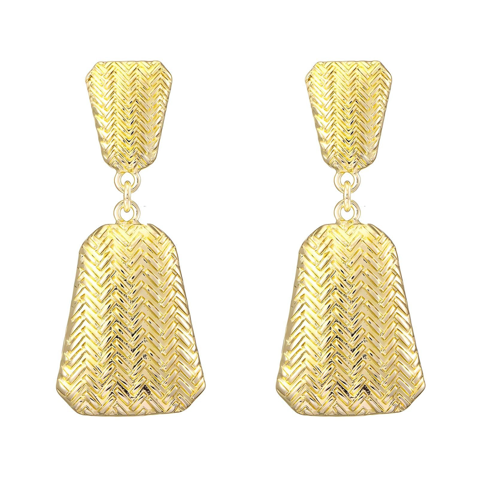 18K Gold Plated Stainless Steel Drop Earrings, Intensity - The Best Accessory