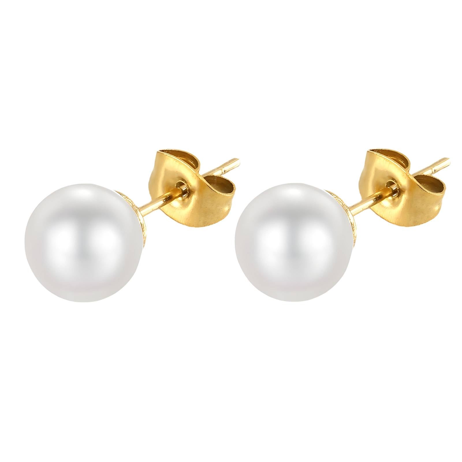 18K Gold Plated Stainless Steel Stud Earrings, Intensity - The Best Accessory