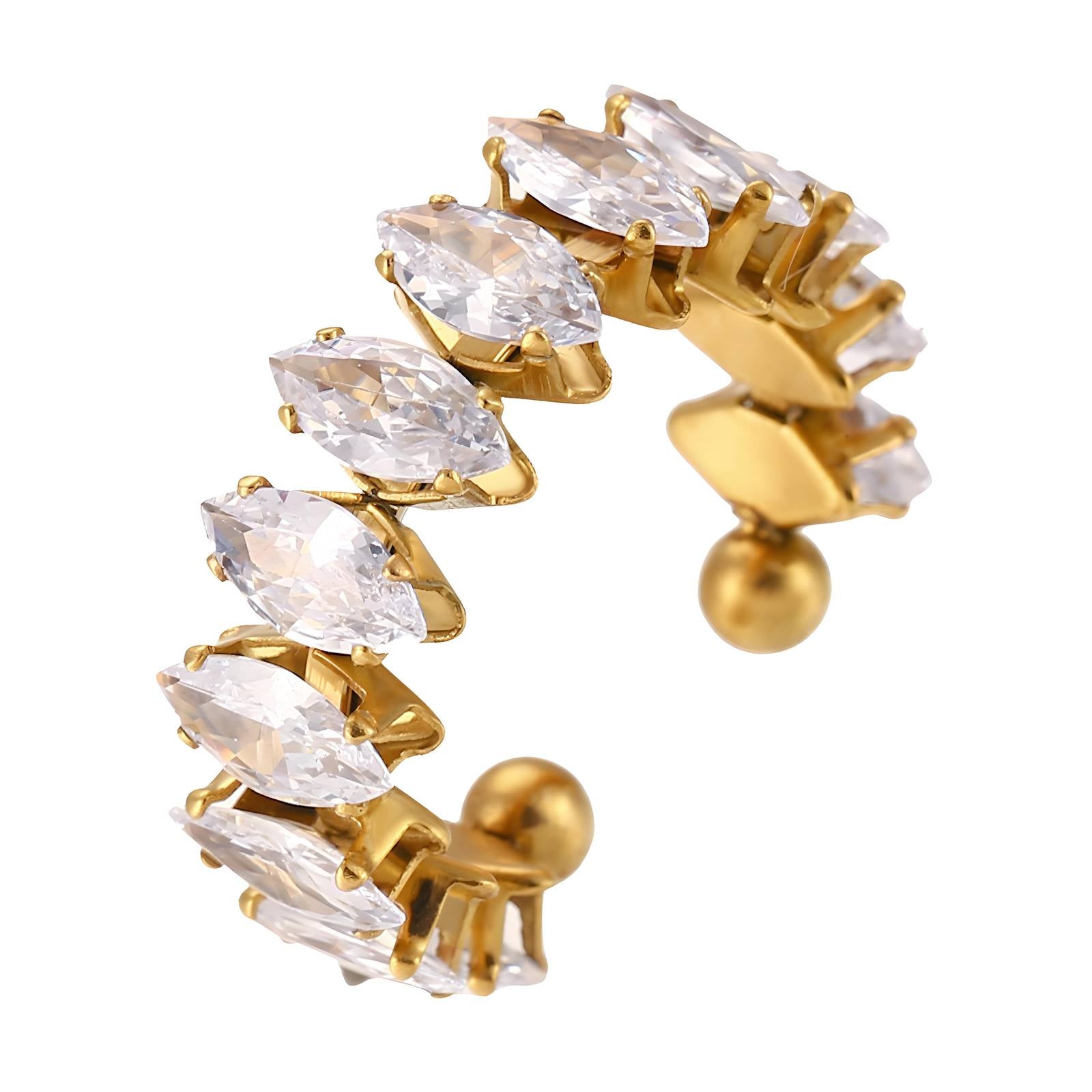 18K gold plated Stainless steel finger ring, Intensity - The Best Accessory