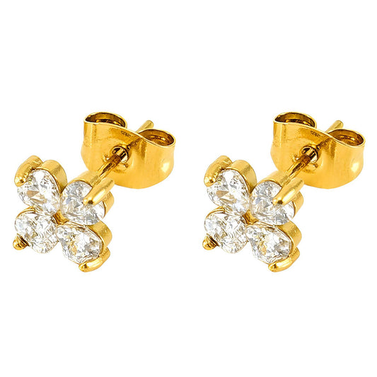 18K Gold Plated Stainless Steel Stud Earrings, Intensity - The Best Accessory