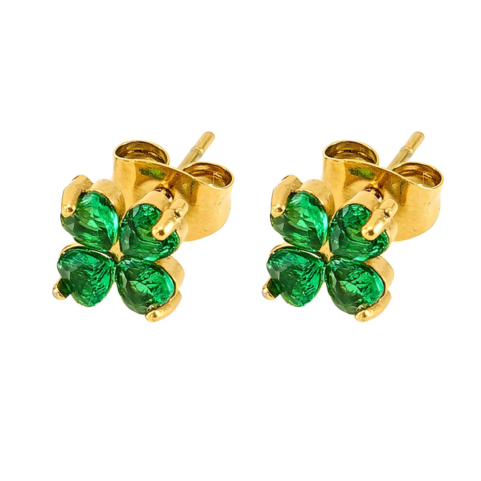 18K Gold Plated Stainless Steel Stud Earrings, Intensity - The Best Accessory