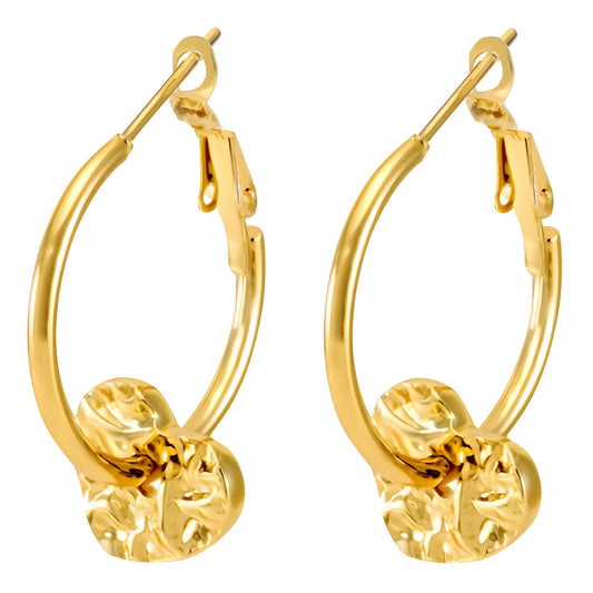 18K gold plated Stainless steel  Hearts earrings, Intensity - The Best Accessory