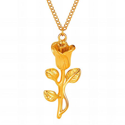 18K gold plated Stainless steel  Flower necklace, Intensity - The Best Accessory