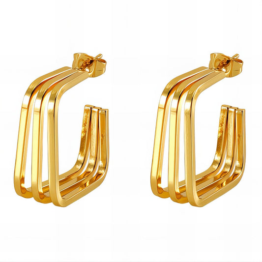 18K gold plated Stainless steel earrings, Intensity - The Best Accessory