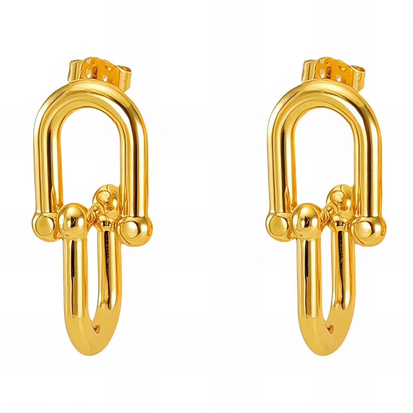 18K Gold Plated Stainless Steel Drop Earrings, Intensity - The Best Accessory