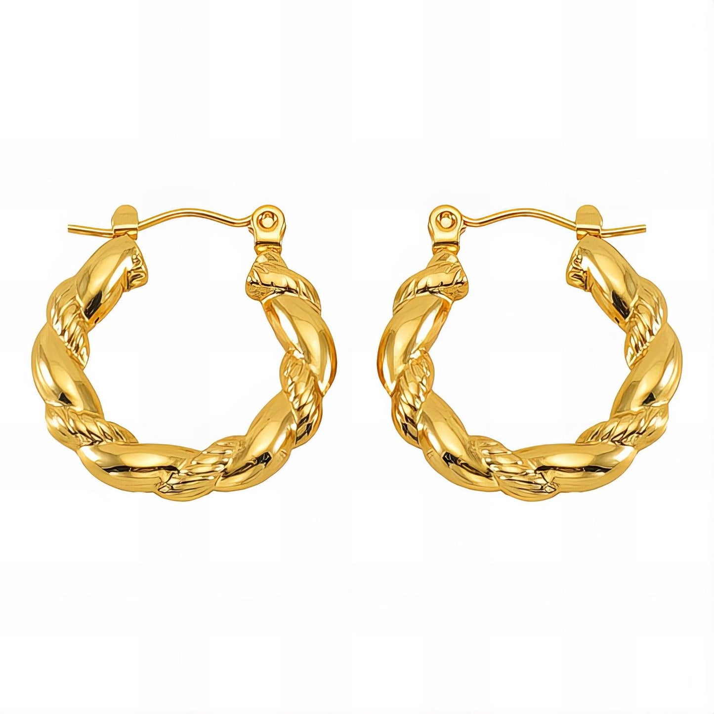 18K Gold Plated Stainless Steel Hoop Earrings, Intensity - The Best Accessory