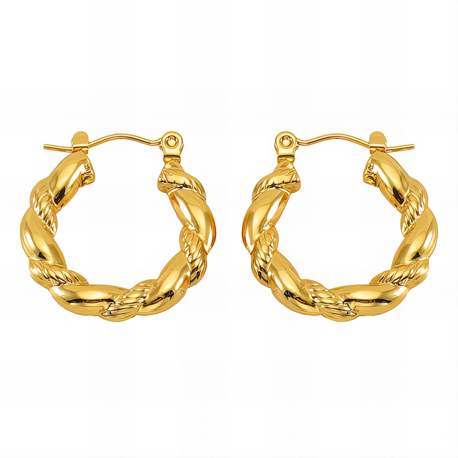 18K Gold Plated Stainless Steel Hoop Earrings, Intensity - The Best Accessory