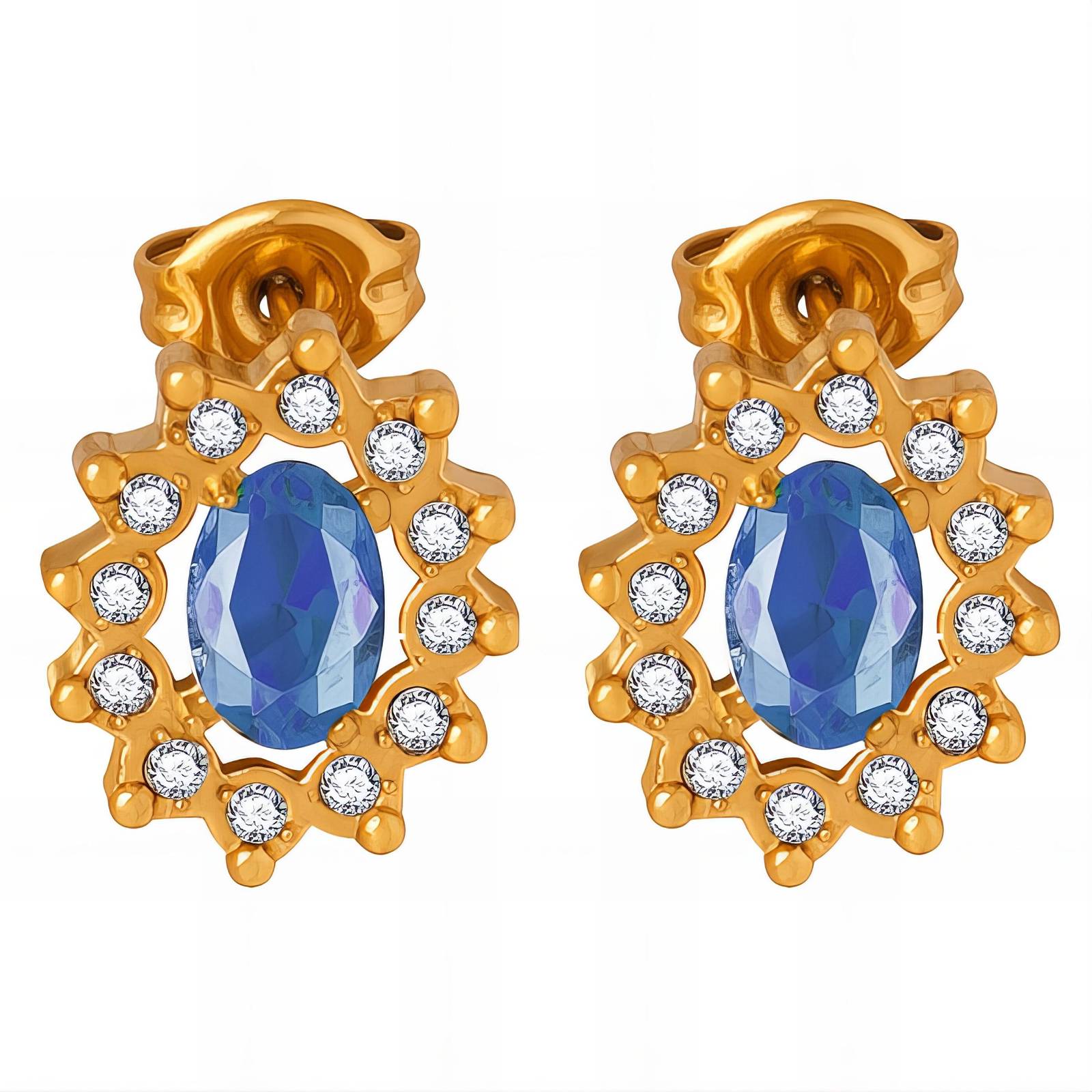 18K Gold Plated Stainless Steel Stud Earrings, Intensity - The Best Accessory