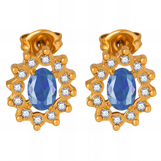 18K Gold Plated Stainless Steel Stud Earrings, Intensity - The Best Accessory