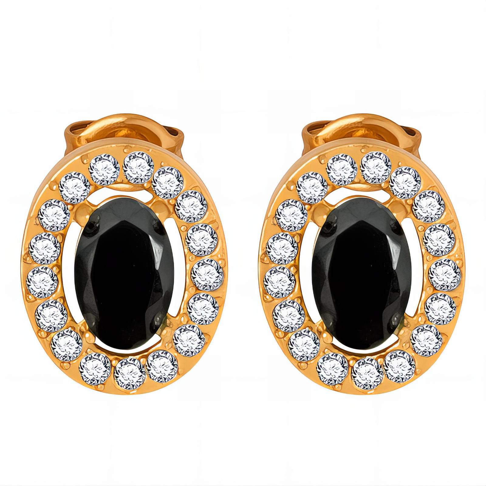 18K Gold Plated Stainless Steel Stud Earrings, Intensity - The Best Accessory