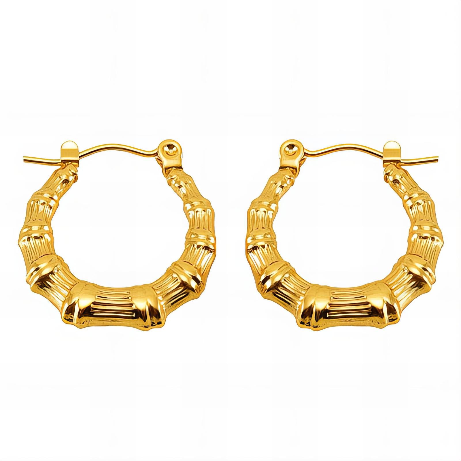 18K Gold Plated Stainless Steel Hoop Earrings, Intensity - The Best Accessory