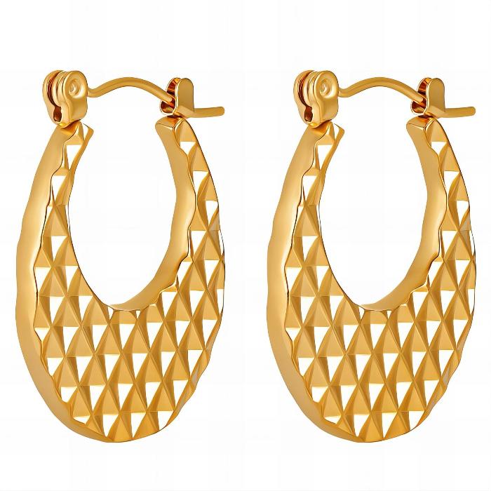 18K Gold Plated Stainless Steel Hoop Earrings, Intensity - The Best Accessory