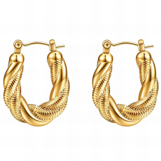 18K Gold Plated Stainless Steel Hoop Earrings, Intensity - The Best Accessory