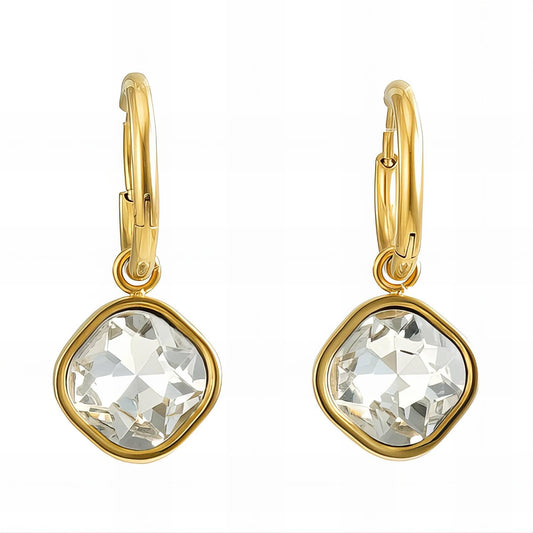 18K Gold Plated Stainless Steel Drop Earrings, Intensity - The Best Accessory