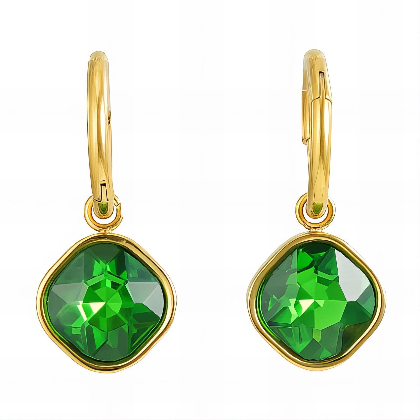 18K Gold Plated Stainless Steel Drop Earrings, Intensity - The Best Accessory