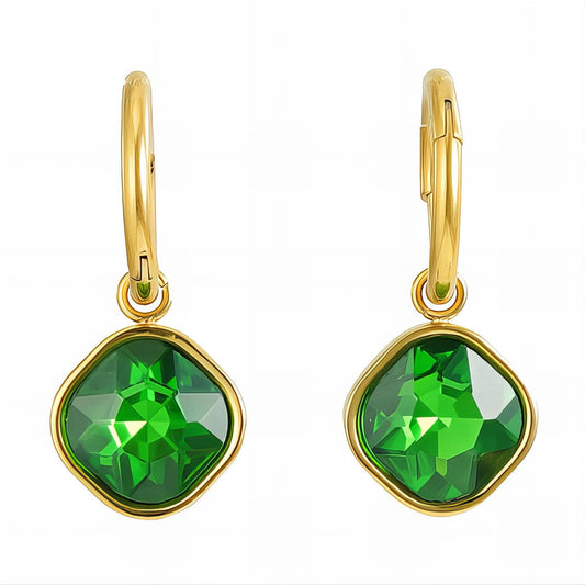 18K Gold Plated Stainless Steel Drop Earrings, Intensity - The Best Accessory