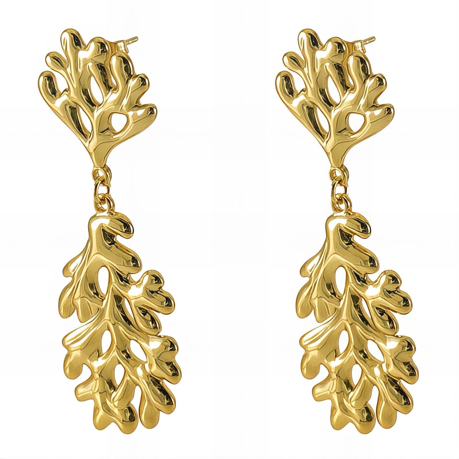18K Gold Plated Stainless Steel Drop Earrings, Intensity - The Best Accessory