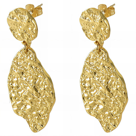 18K Gold Plated Stainless Steel Drop Earrings, Intensity - The Best Accessory