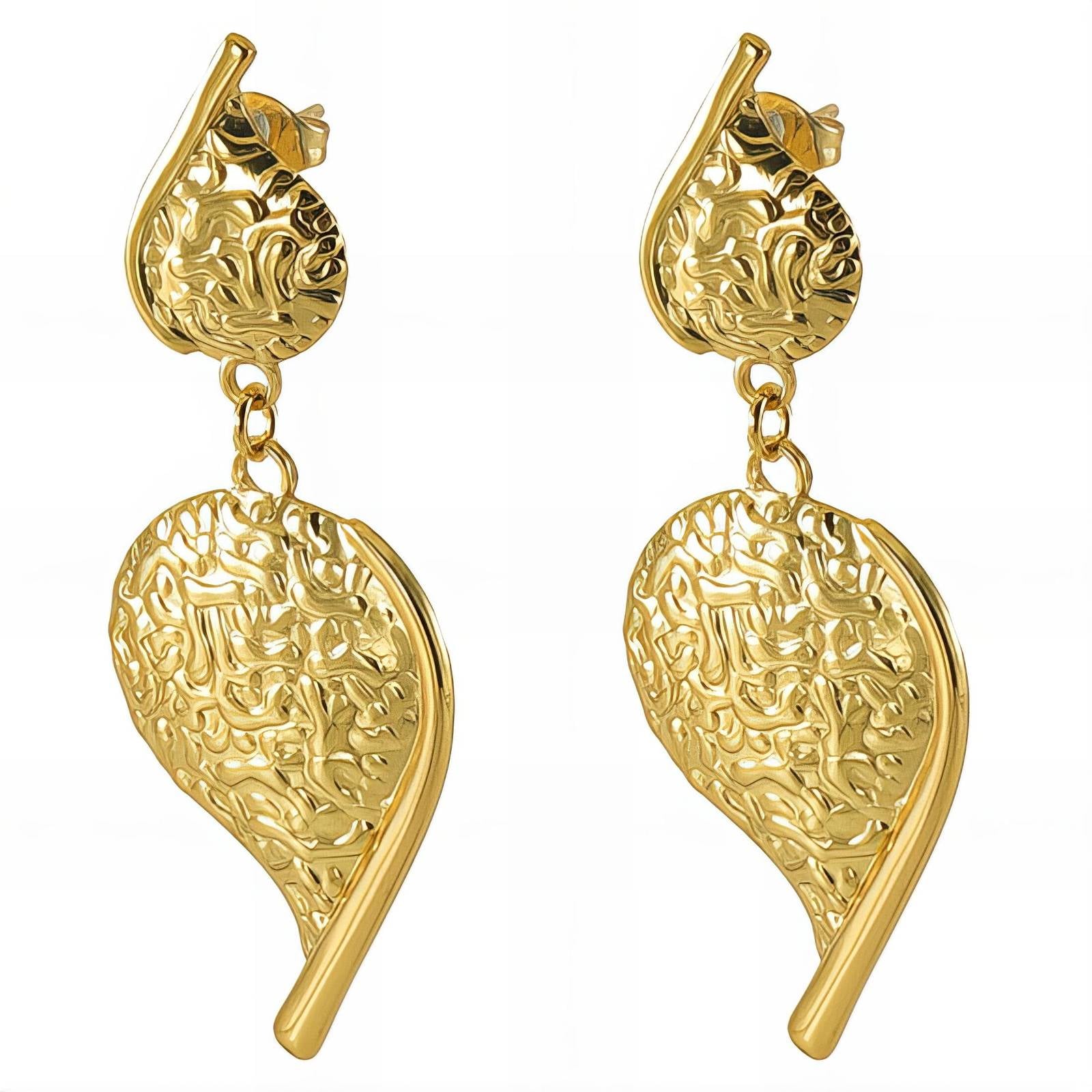 18K Gold Plated Stainless Steel Drop Earrings, Intensity - The Best Accessory