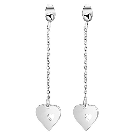 Stainless steel  Hearts earrings, Intensity - The Best Accessory