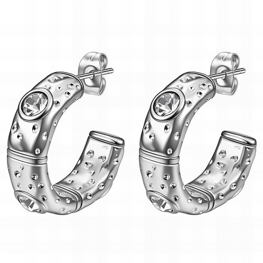 Stainless Steel Hoop  Earrings, Intensity - The Best Accessory