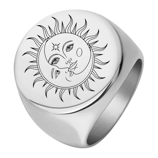 Stainless steel  The Sun finger ring, Intensity - The Best Accessory