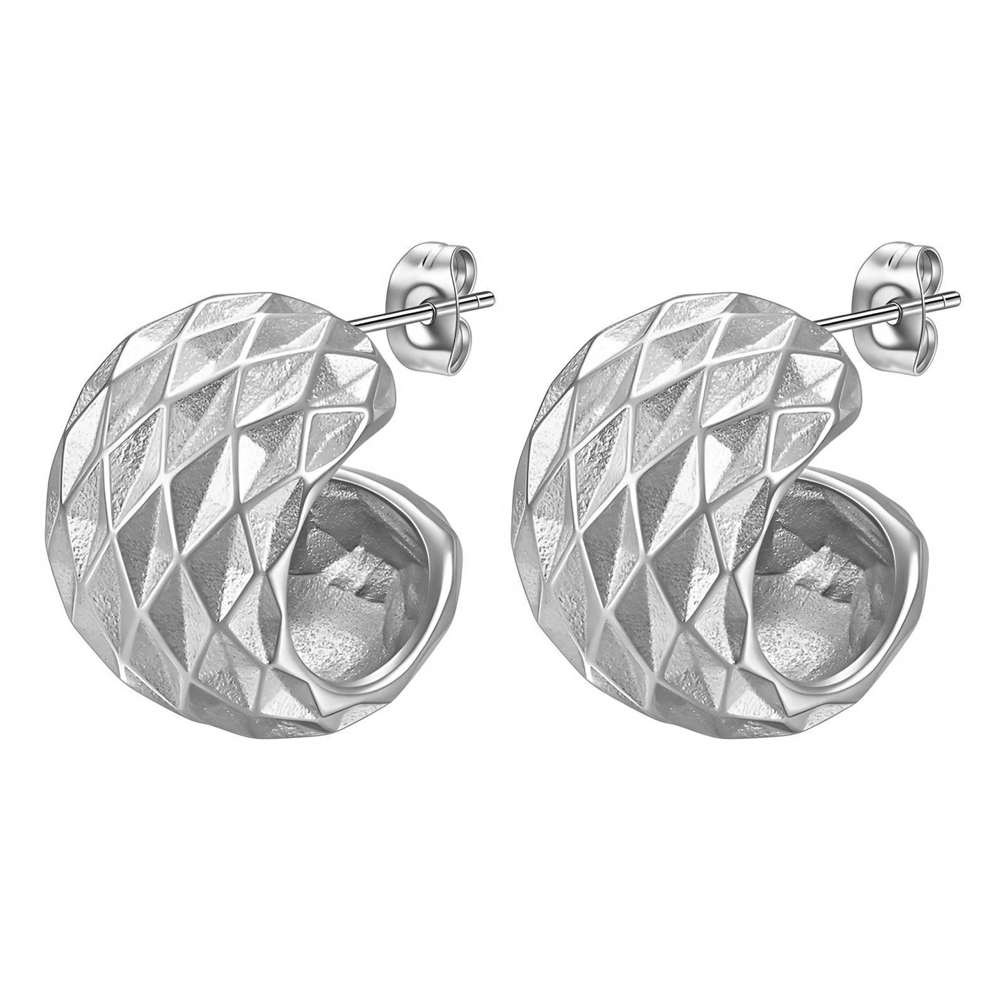 Stainless Steel Hoop  Earrings, Intensity - The Best Accessory