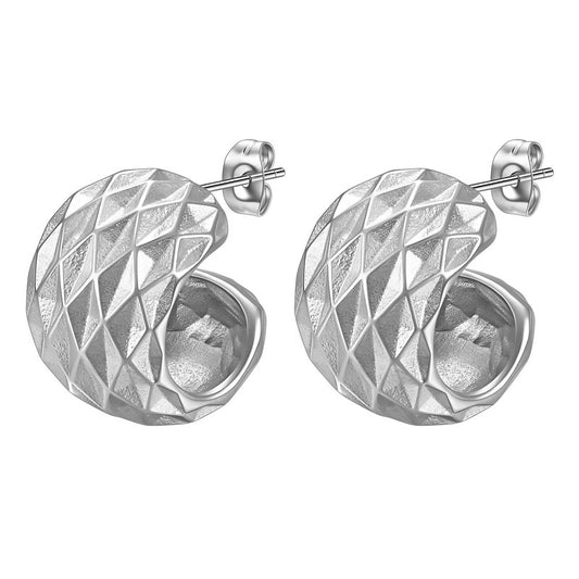 Stainless Steel Hoop  Earrings, Intensity - The Best Accessory