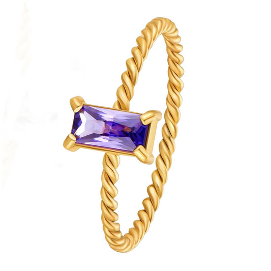 18K gold plated Stainless steel finger ring, Intensity - The Best Accessory
