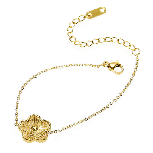 18K gold plated Stainless steel  Flower bracelet, Intensity - The Best Accessory