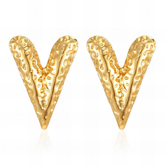 18K Gold Plated Stainless Steel Stud Earrings, Intensity - The Best Accessory