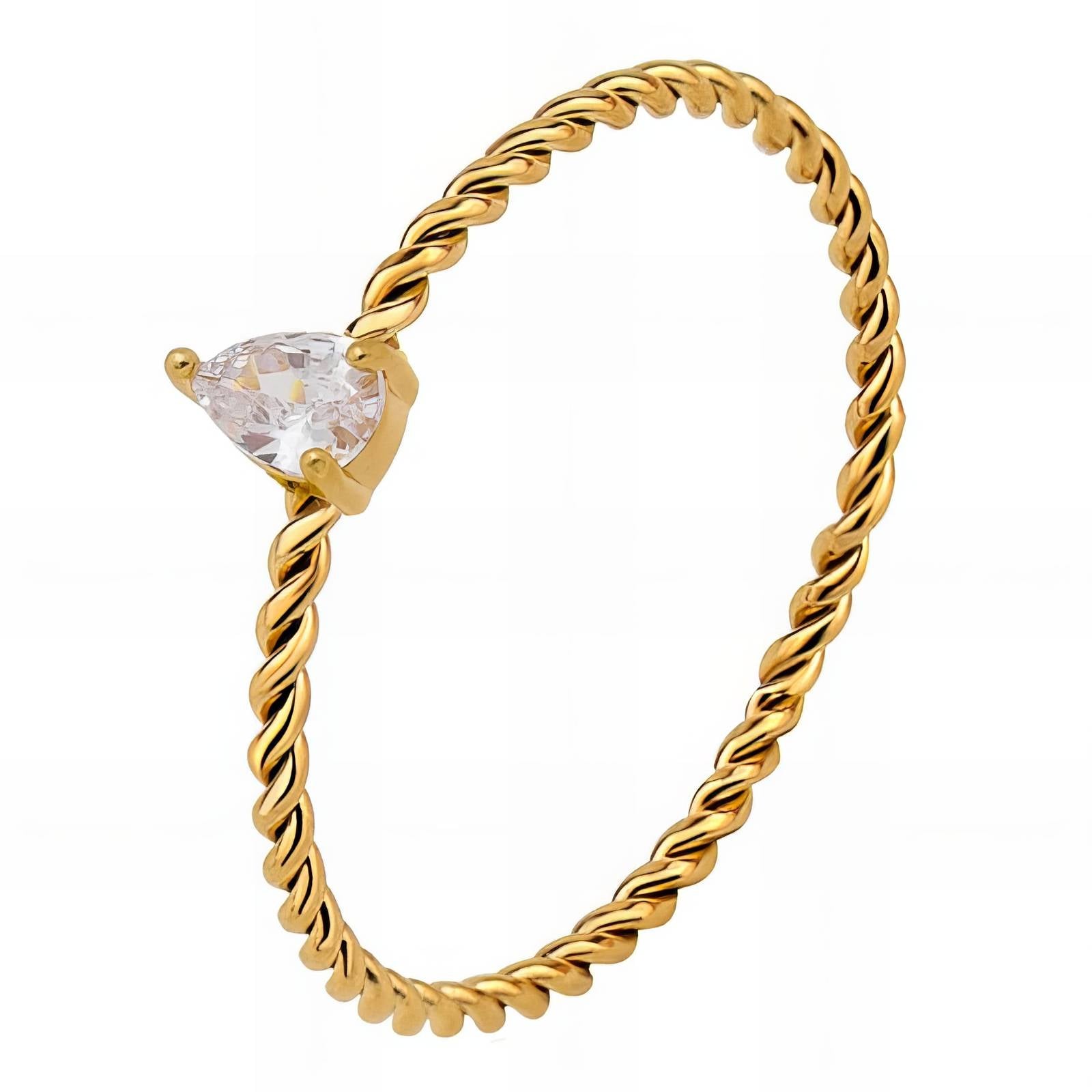 18K gold plated Stainless steel finger ring, Intensity - The Best Accessory