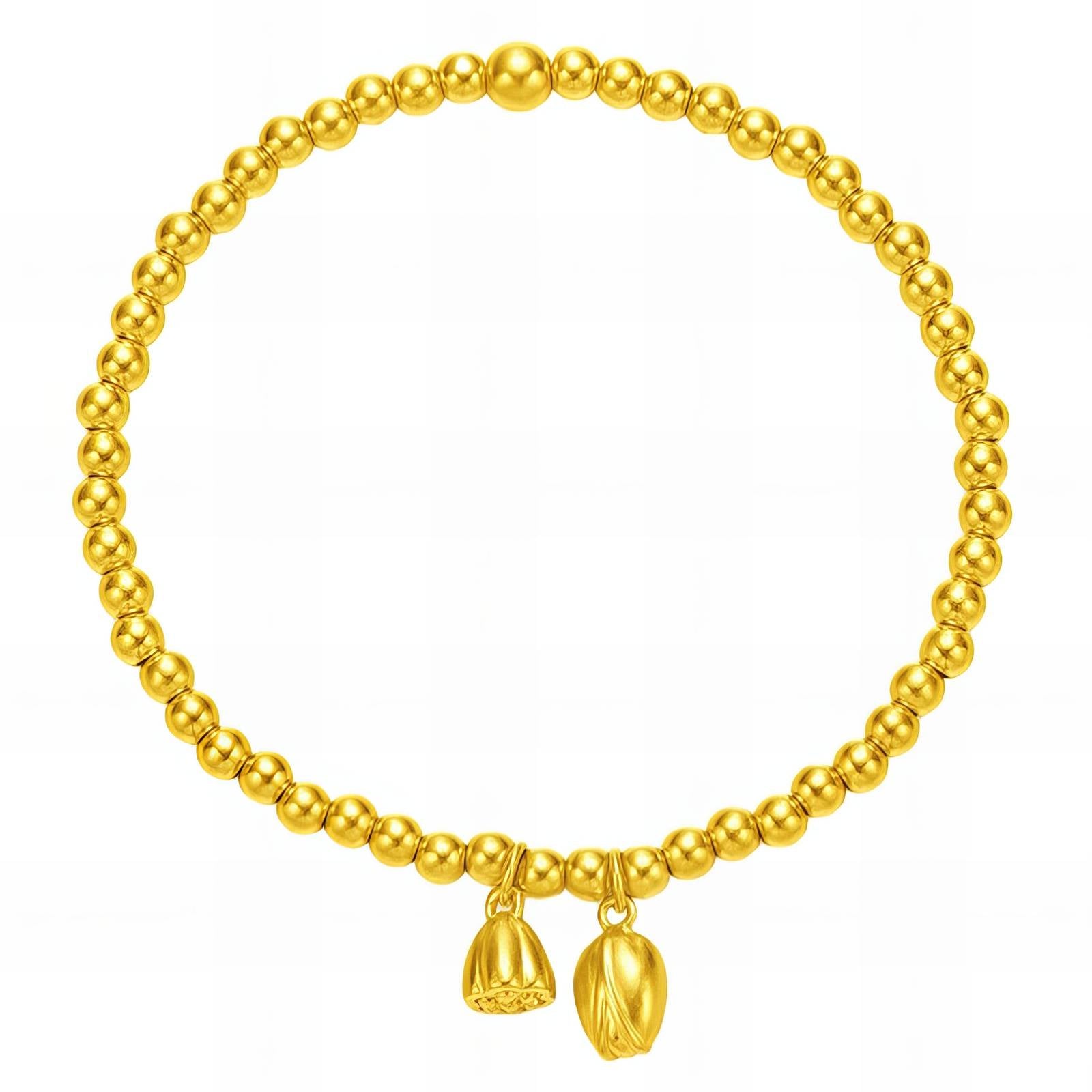 18K gold plated Stainless steel  Flowers bracelet, Intensity - The Best Accessory