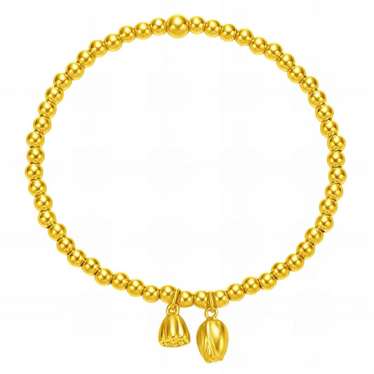 18K gold plated Stainless steel  Flowers bracelet, Intensity - The Best Accessory