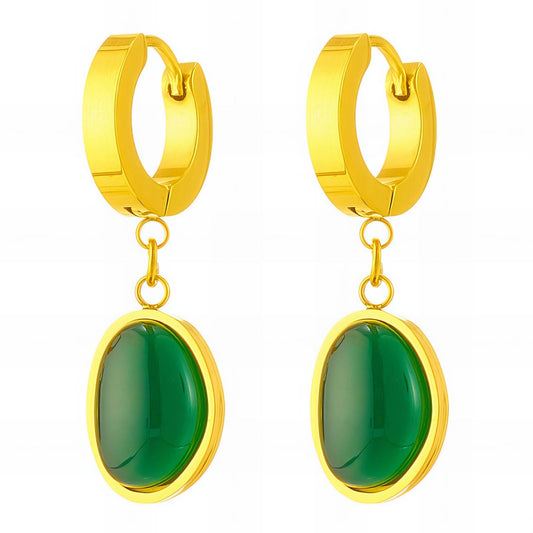 18K Gold Plated Stainless Steel Drop Earrings, Intensity - The Best Accessory