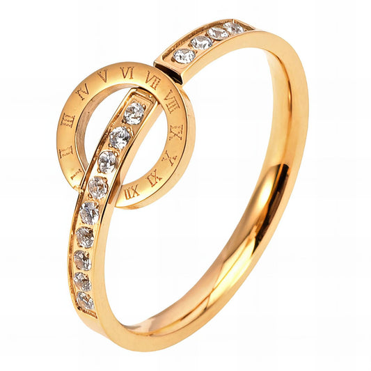 18K gold plated Stainless steel finger ring, Intensity - The Best Accessory