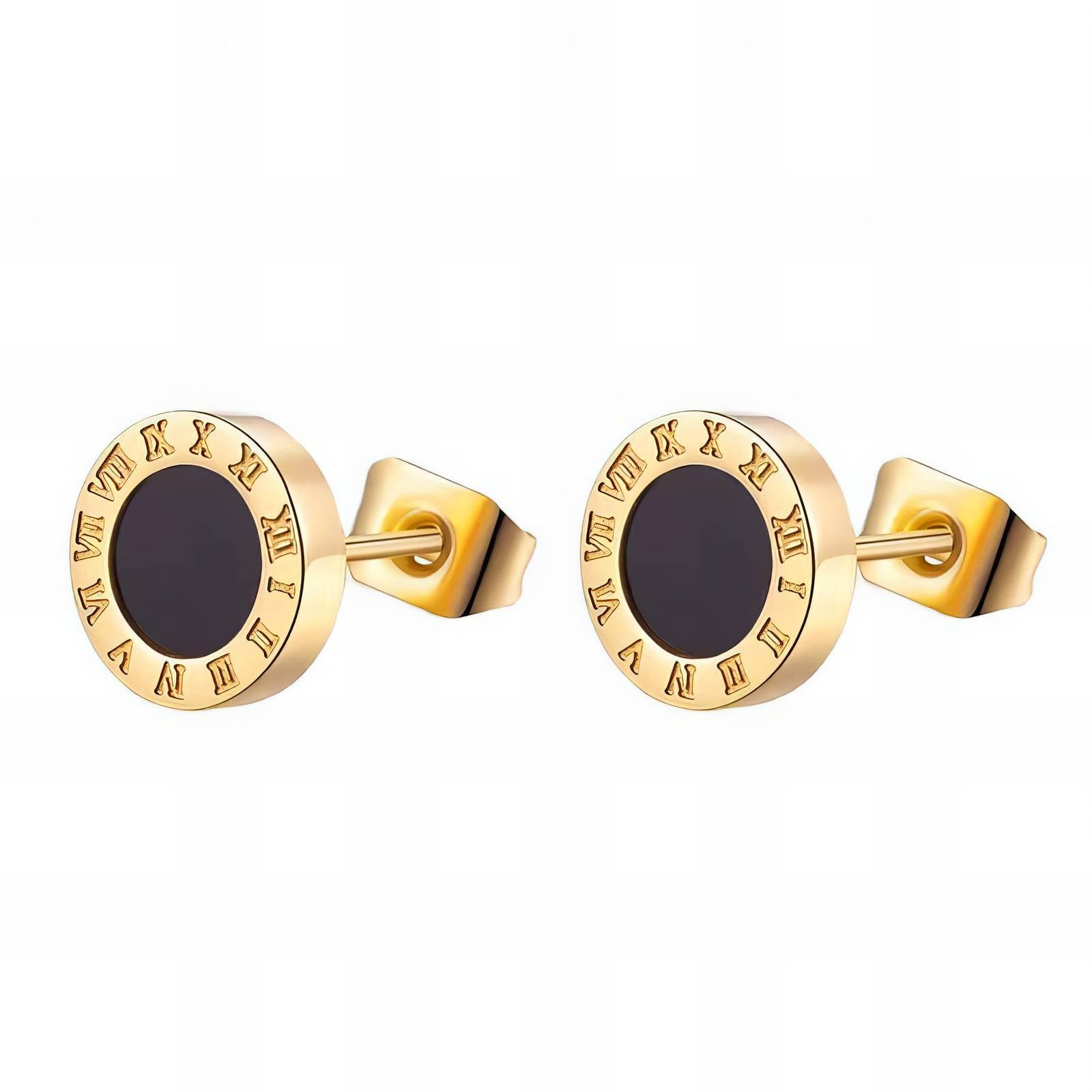 18K Gold Plated Stainless Steel Stud Earrings, Intensity - The Best Accessory