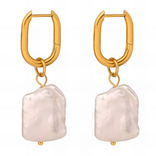 18K Gold Plated Stainless Steel Drop Earrings, Intensity - The Best Accessory