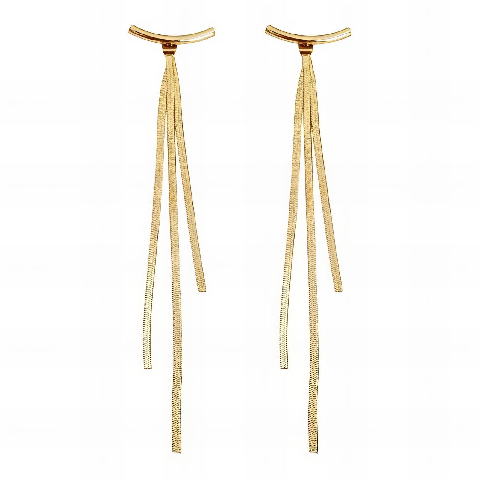 18K Gold Plated Stainless Steel Drop Earrings, Intensity - The Best Accessory