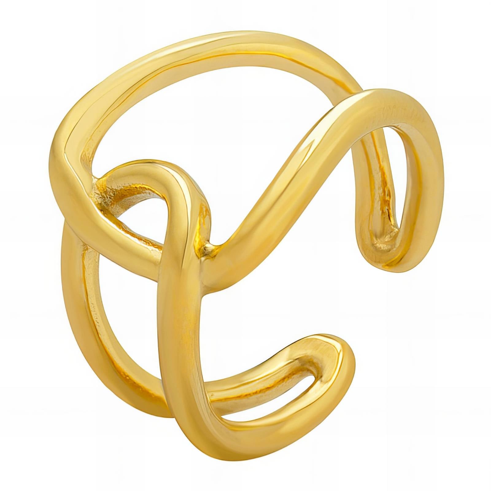 18K gold plated Stainless steel finger ring, Intensity - The Best Accessory