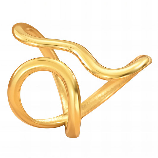 18K gold plated Stainless steel finger ring, Intensity - The Best Accessory