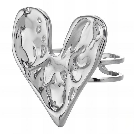 Stainless steel  Heart finger ring, Intensity - The Best Accessory