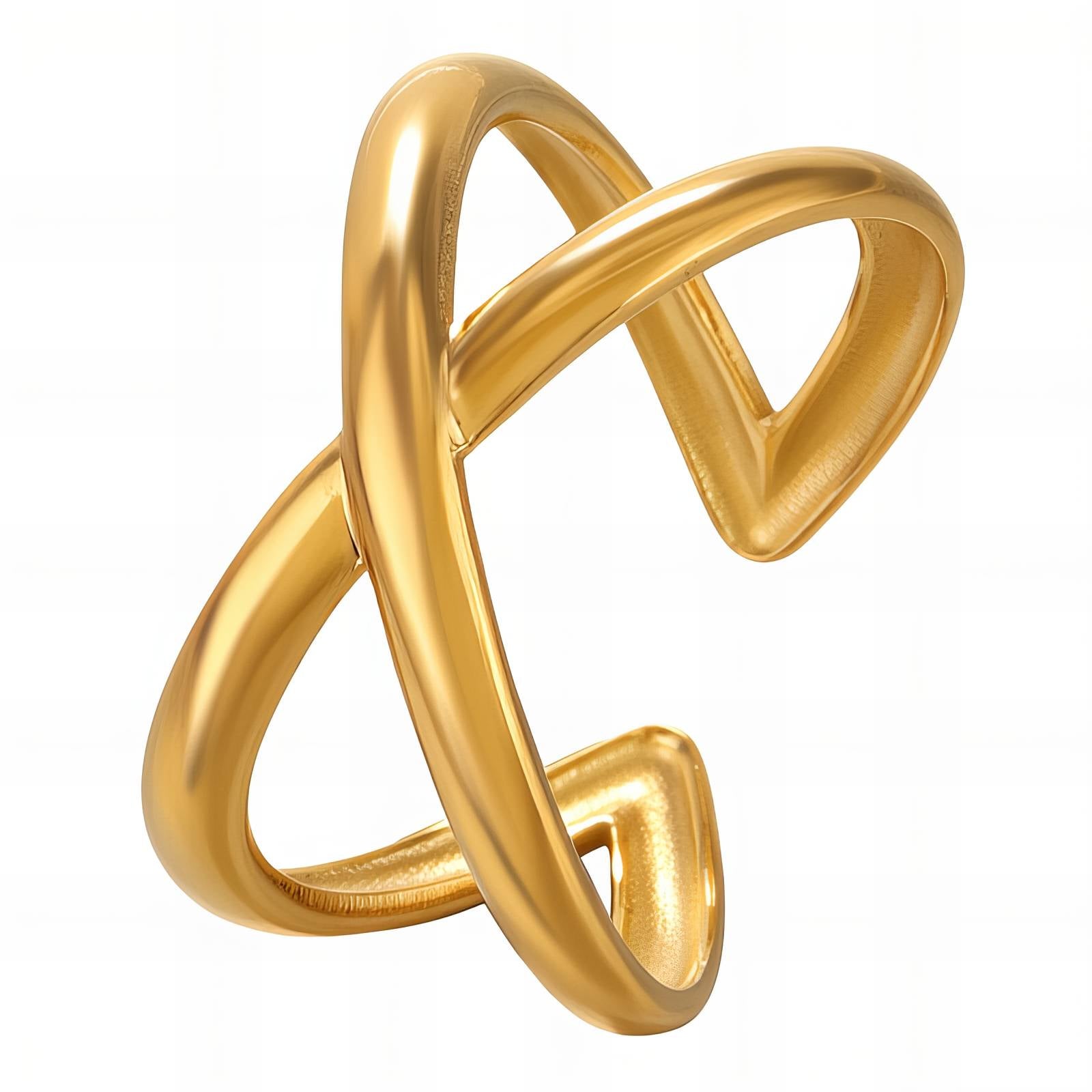 18K gold plated Stainless steel finger ring, Intensity - The Best Accessory