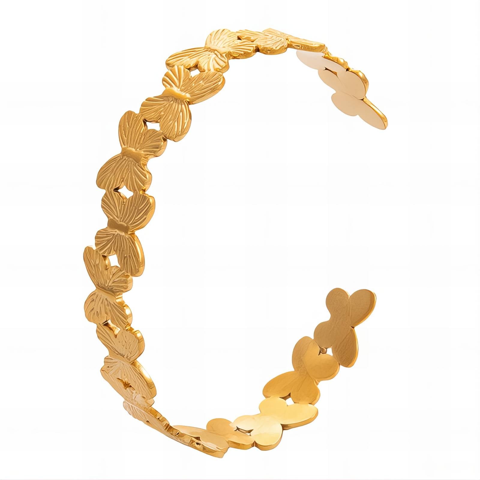 18K gold plated Stainless steel  Butterflies bracelet, Intensity - The Best Accessory
