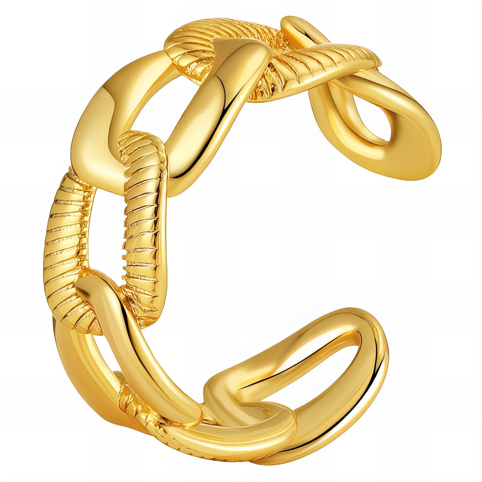 18K gold plated Stainless steel finger ring, Intensity - The Best Accessory