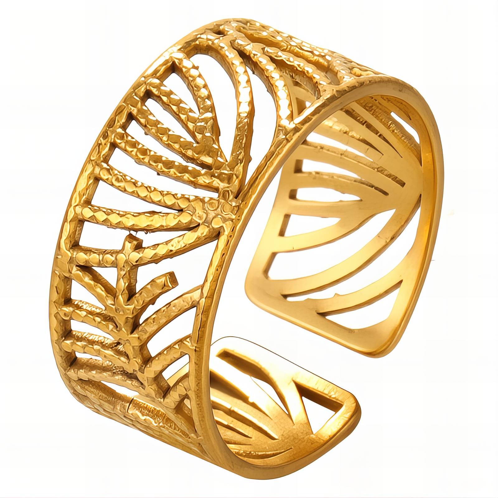 18K gold plated Stainless steel finger ring, Intensity - The Best Accessory