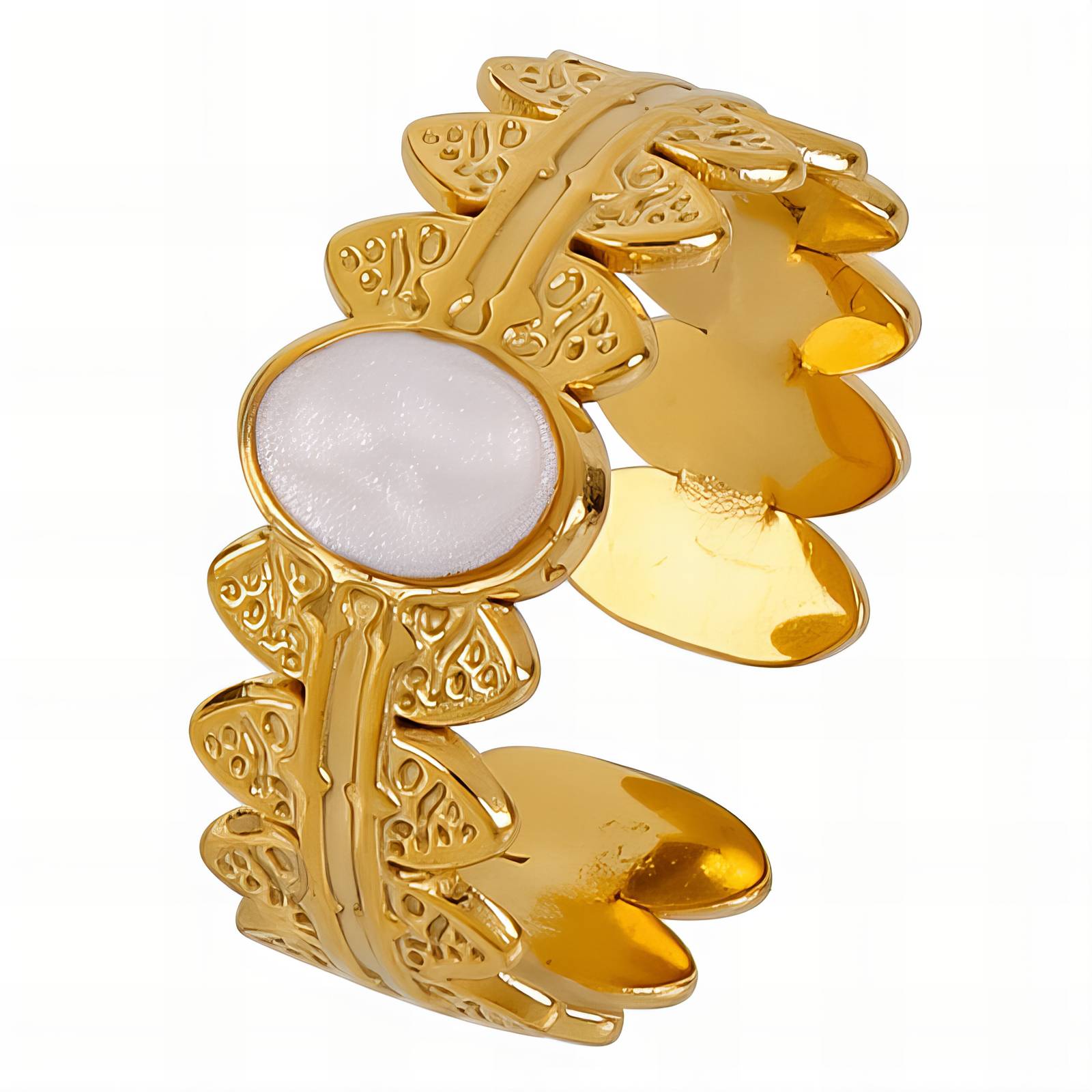 18K gold plated Stainless steel finger ring, Intensity - The Best Accessory